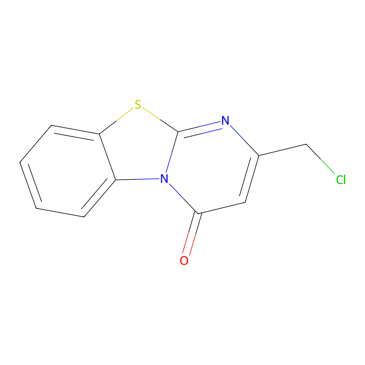 2-Chloromethyl-9-thia-1,4a-diaza-fluoren-4-one molecular structure, CAS 62773-11-9