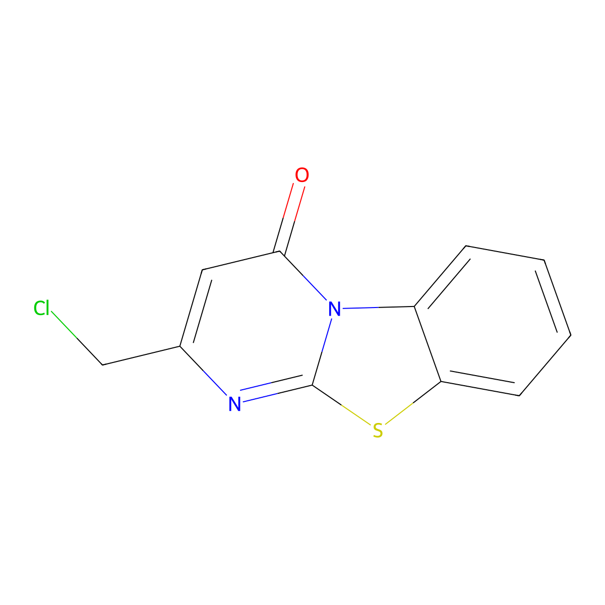 2-Chloromethyl-9-thia-1,4a-diaza-fluoren-4-one molecular structure, CAS 62773-11-9
