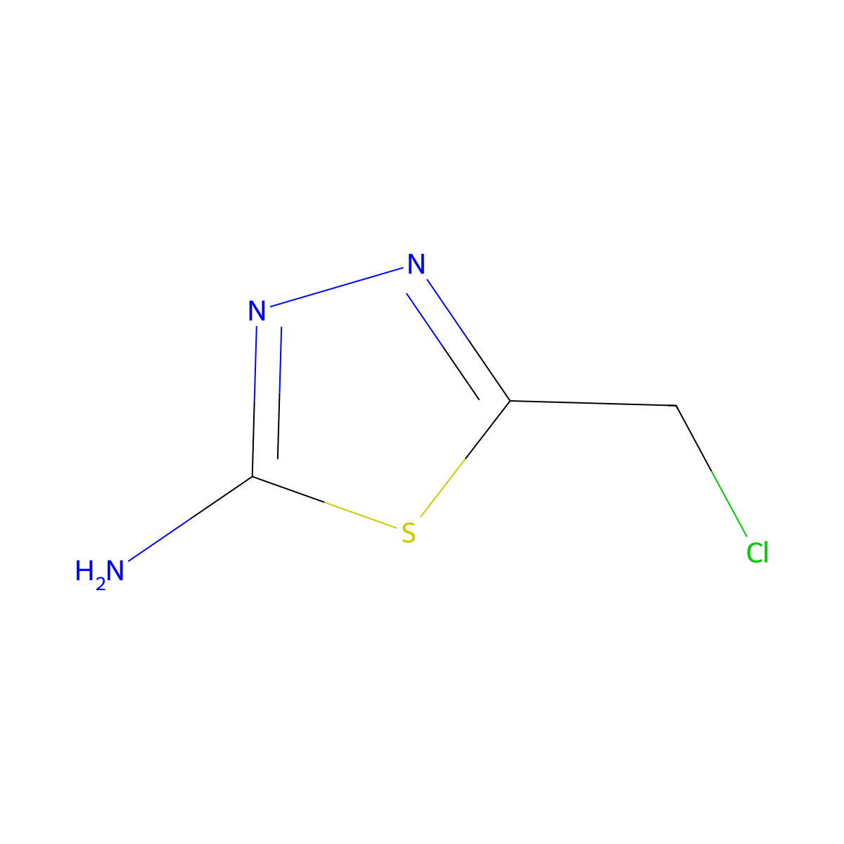 5-(Chloromethyl)-1,3,4-thiadiazol-2-amine molecular structure, CAS 62774-00-9