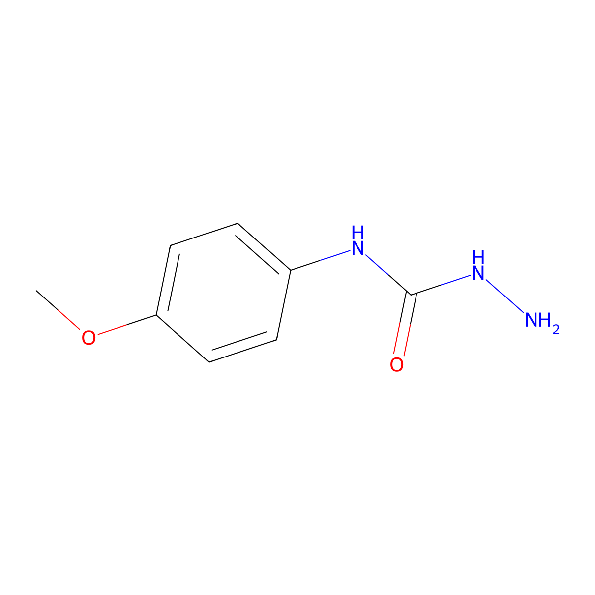 3-Amino-1-(4-methoxyphenyl)urea molecular structure, CAS 62774-59-8