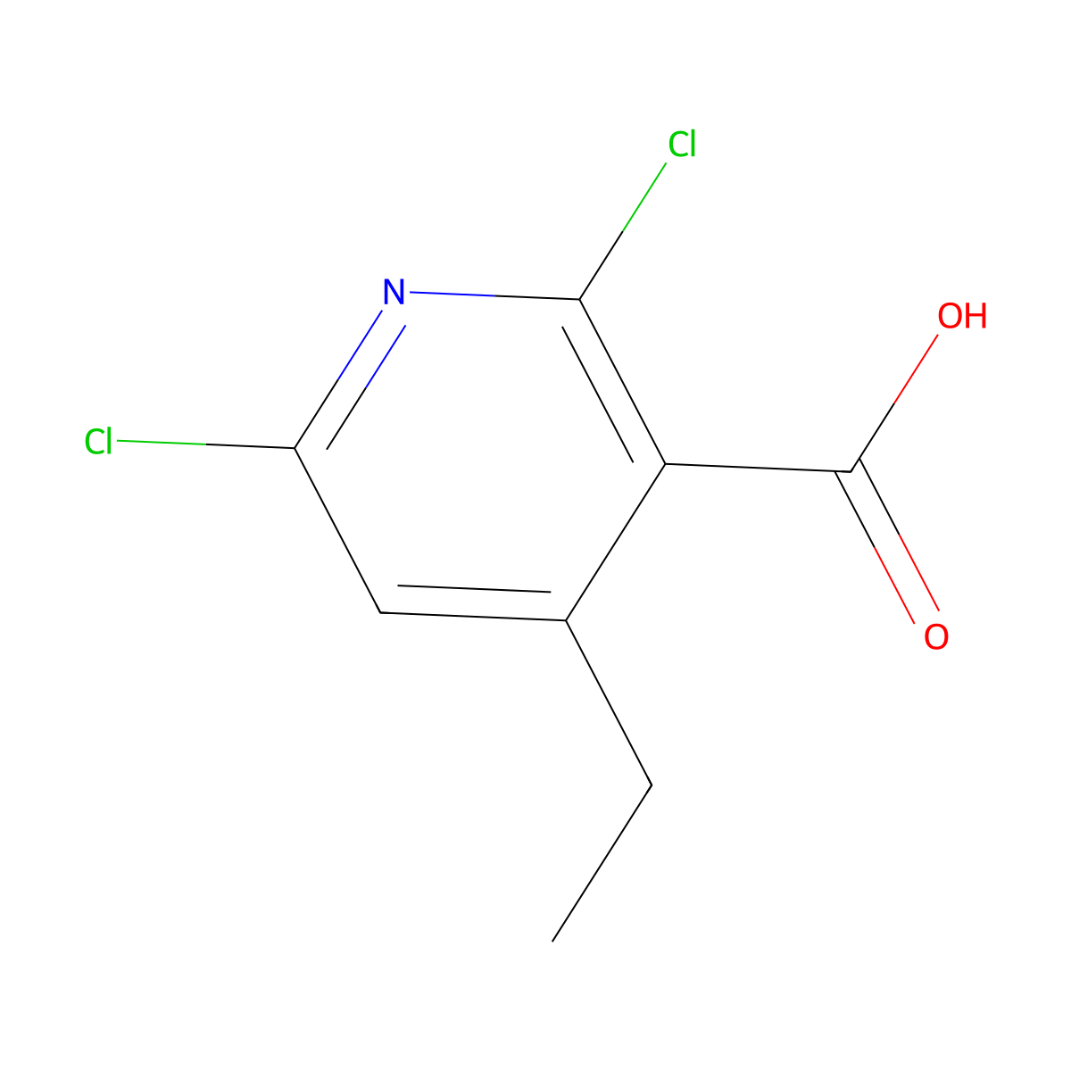 2,6-Dichloro-4-ethylnicotinic acid molecular structure, CAS 62774-91-8