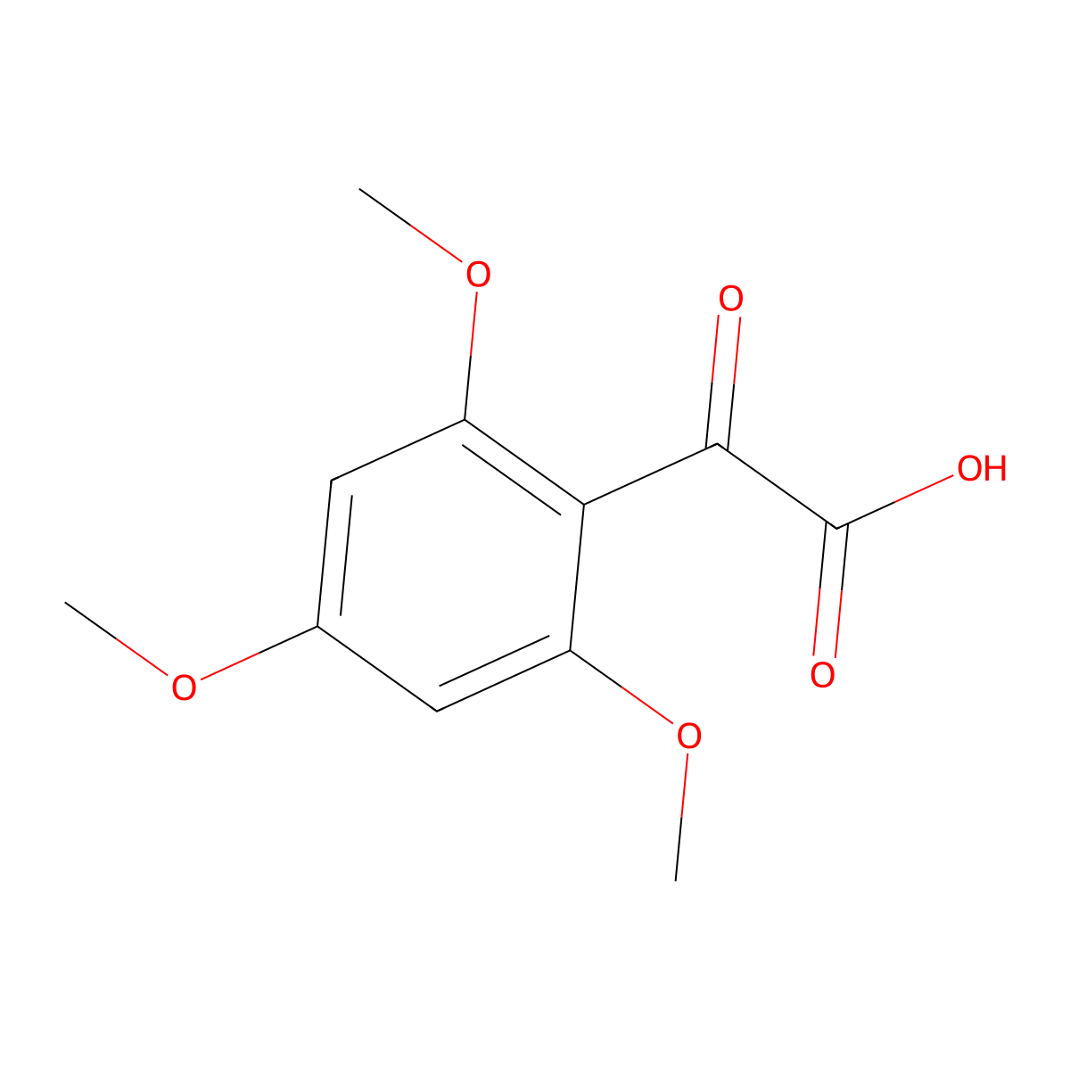 2-Oxo-2-(2,4,6-trimethoxyphenyl)acetic acid molecular structure, CAS 62778-01-2