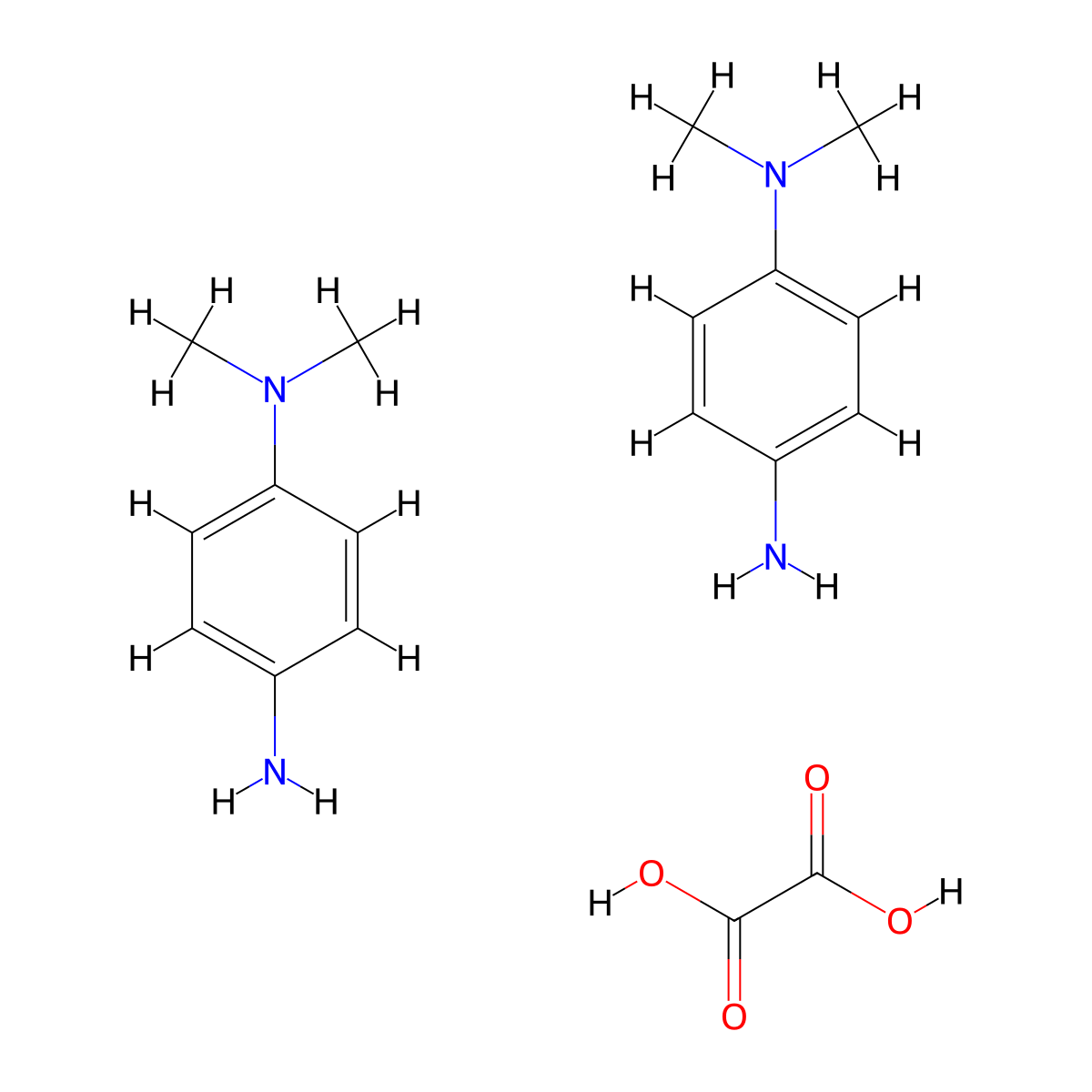 Bis((p-aminophenyl)dimethylammonium) oxalate molecular structure, CAS 62778-12-5
