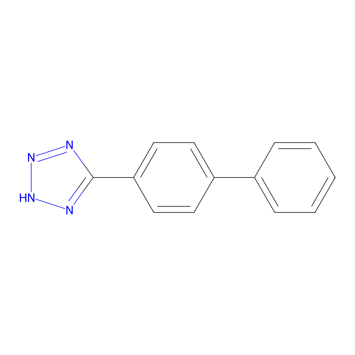 2H-Tetrazole, 5-[1,1'-biphenyl]-4-yl- molecular structure, CAS 62778-17-0
