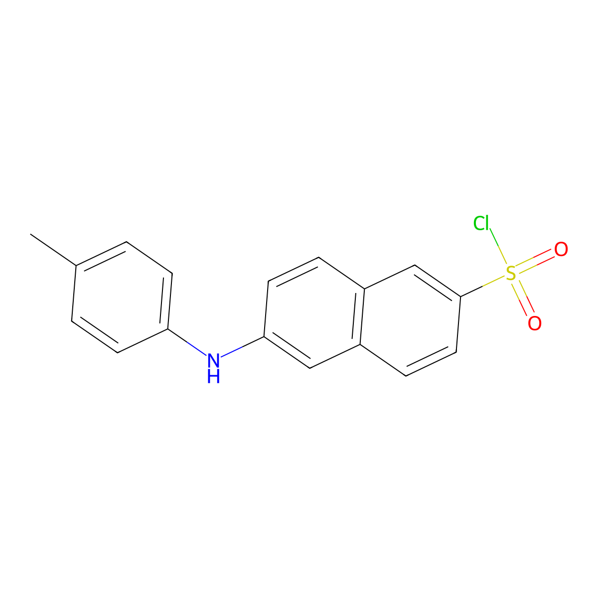 2-Naphthalenesulfonyl chloride, 6-[(4-methylphenyl)amino]- molecular structure, CAS 62778-24-9