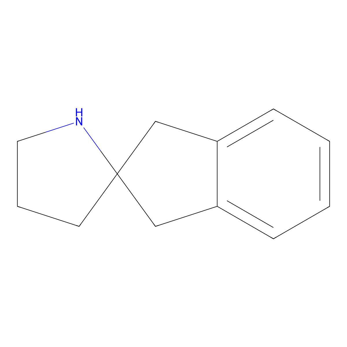 Spiro(indan-2,2'-pyrrolidine) molecular structure, CAS 62778-57-8