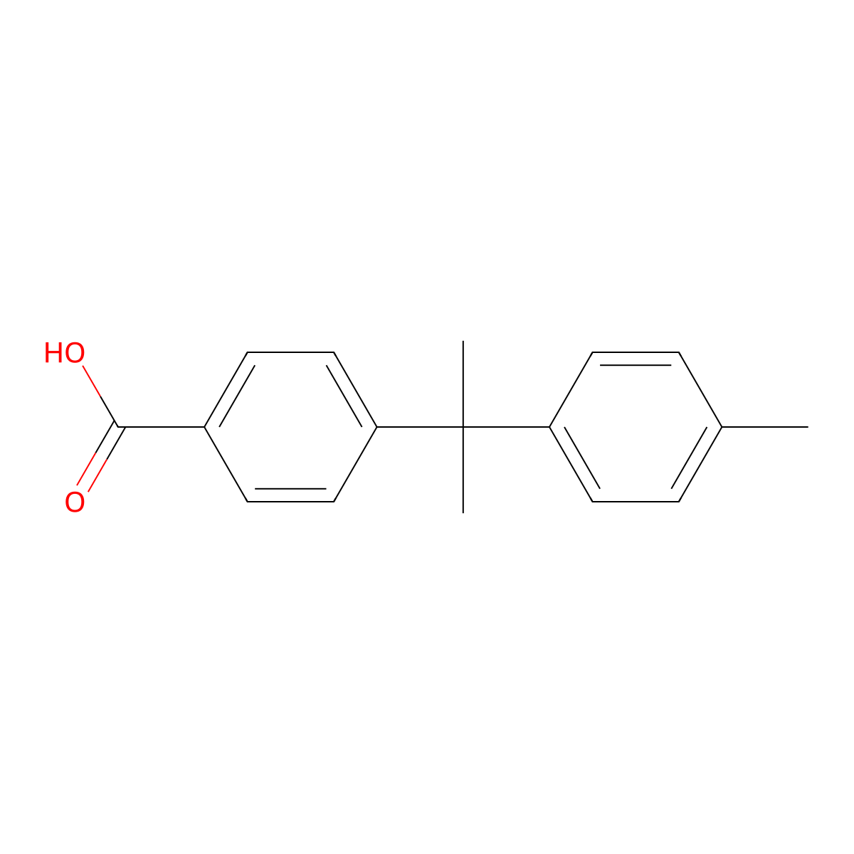 4-[2-(4-Methylphenyl)propan-2-yl]benzoic acid molecular structure, CAS 6278-37-1