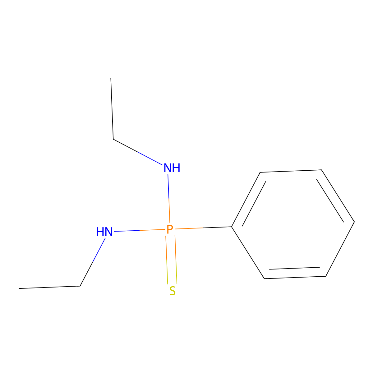 n,n'-Diethyl-p-phenylphosphonothioic diamide molecular structure, CAS 6278-47-3