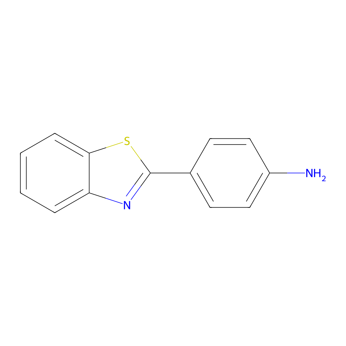 2-(4-Aminophenyl)benzothiazole molecular structure, CAS 6278-73-5