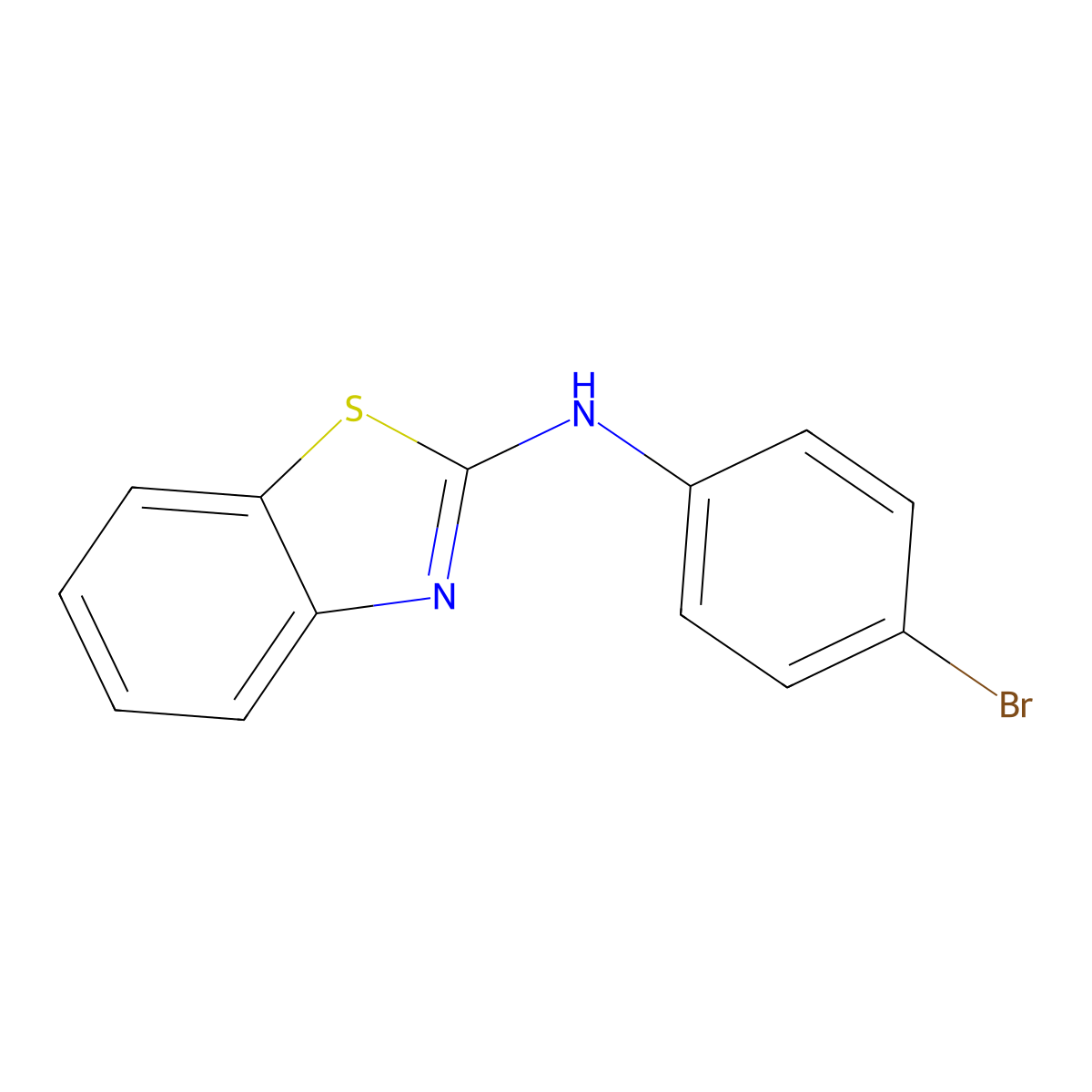 N-(4-Bromophenyl)benzo[d]thiazol-2-amine molecular structure, CAS 6278-86-0
