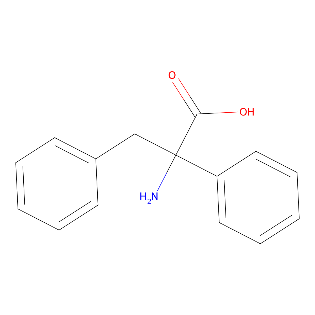 2-Amino-2,3-diphenylpropanoic acid molecular structure, CAS 6278-95-1