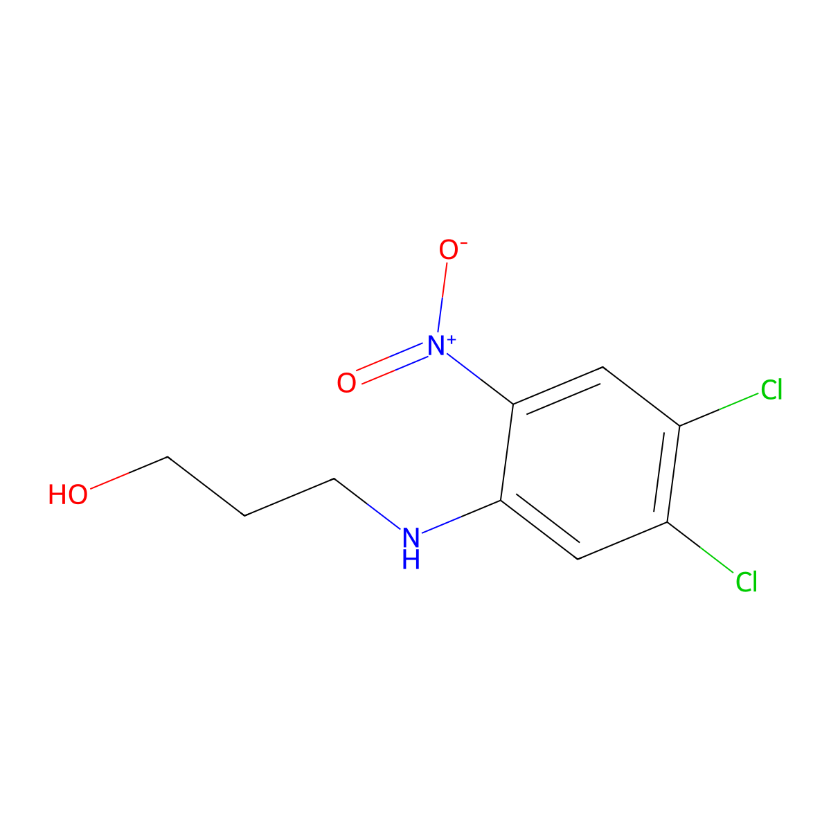 3-((4,5-Dichloro-2-nitrophenyl)amino)-1-propanol molecular structure, CAS 62780-67-0