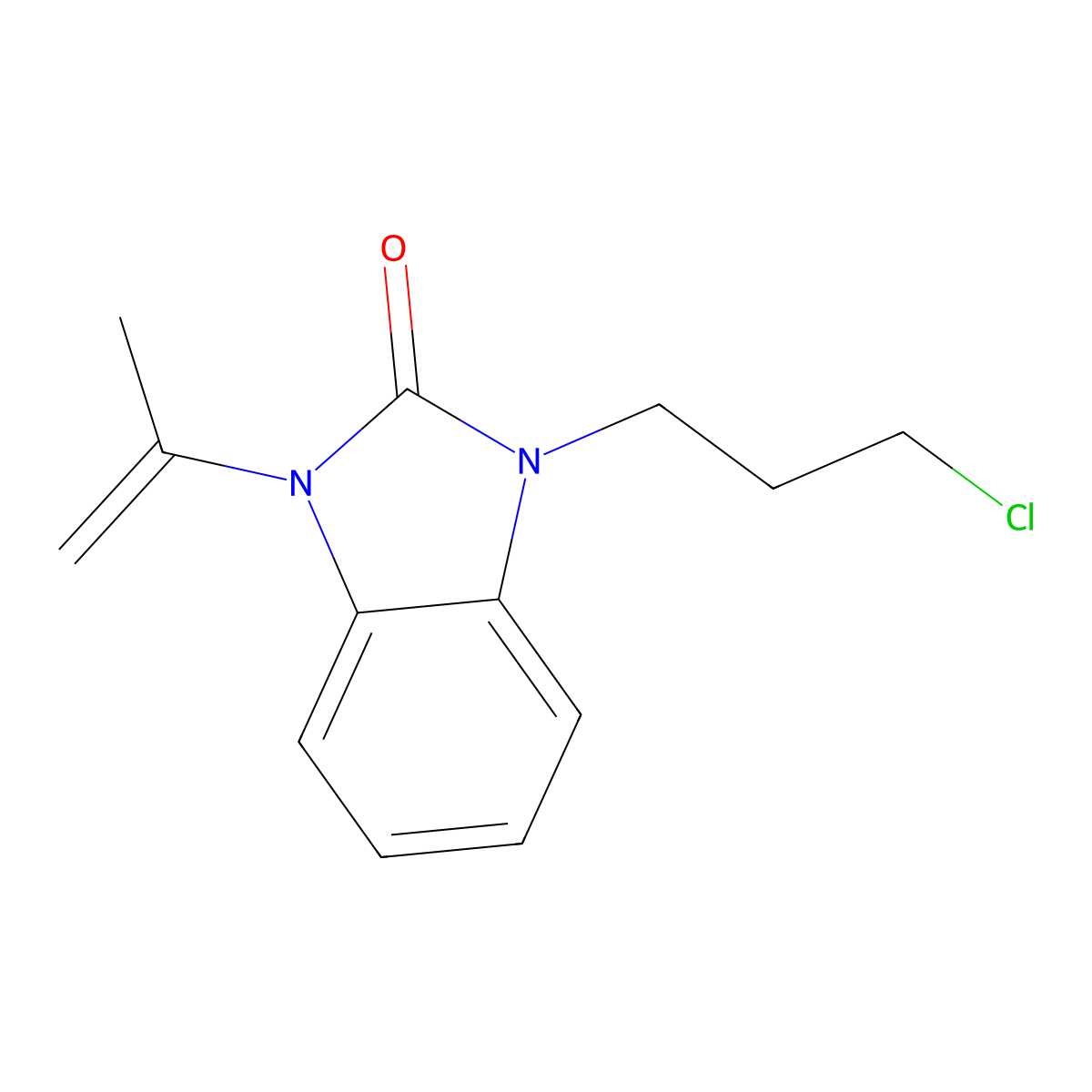 1-(3-Chloropropyl)-1,3-dihydro-3-(1-methylvinyl)-2H-benzimidazol-2-one molecular structure, CAS 62780-84-1