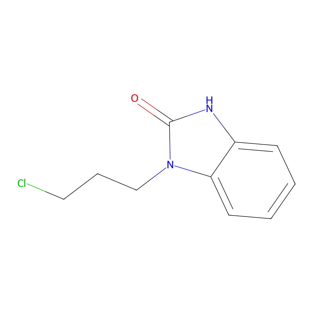 1-(3-chloropropyl)-1,3-dihydro-2H-benzimidazol-2-one molecular structure, CAS 62780-89-6
