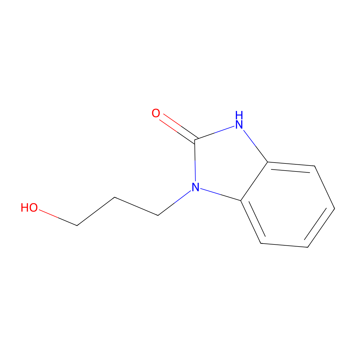 1-(3-hydroxypropyl)-1H-benzo[d]imidazol-2(3H)-one molecular structure, CAS 62780-92-1