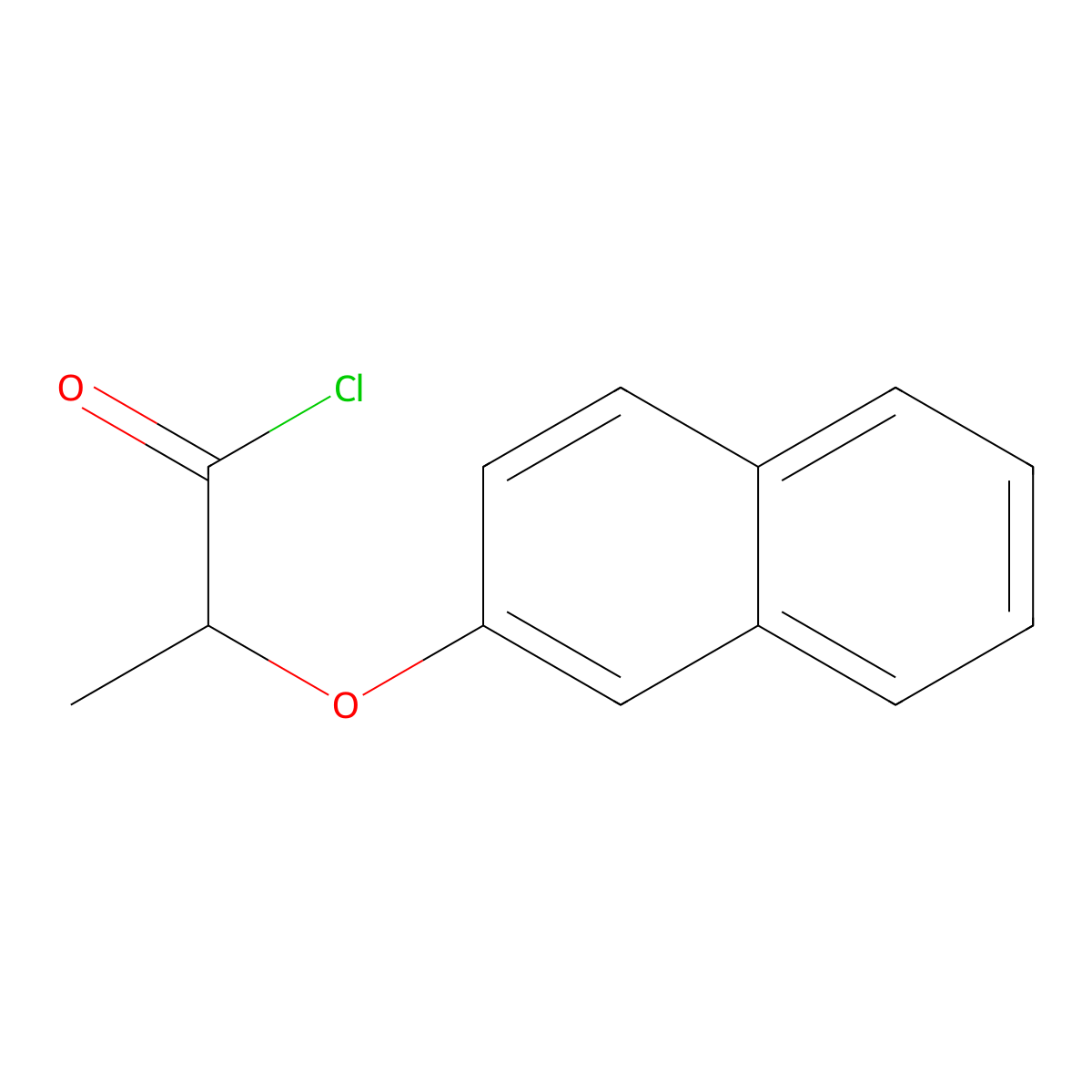 2-(2-Naphthyloxy)propanoyl chloride molecular structure, CAS 62782-37-0