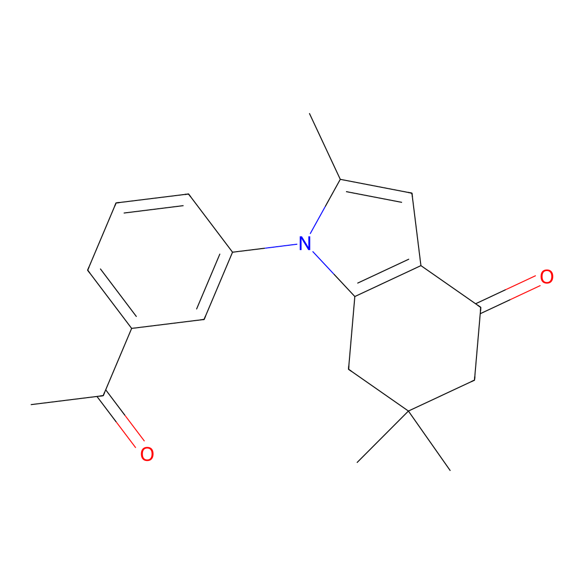 1-(3-Acetylphenyl)-2,6,6-trimethyl-5,7-dihydroindol-4-one molecular structure, CAS 627835-17-0