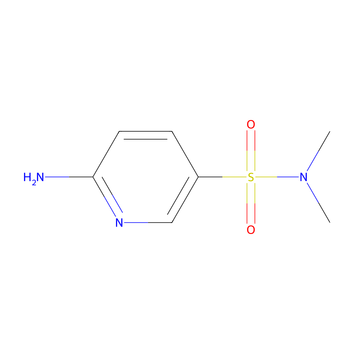 6-amino-N,N-dimethylpyridine-3-sulfonamide molecular structure, CAS 627836-23-1