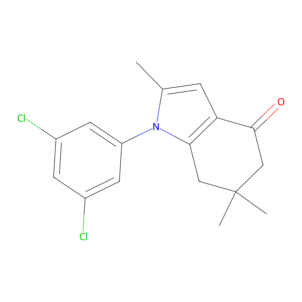 1-(3,5-Dichlorophenyl)-2,6,6-trimethyl-5,7-dihydroindol-4-one molecular structure, CAS 627836-66-2
