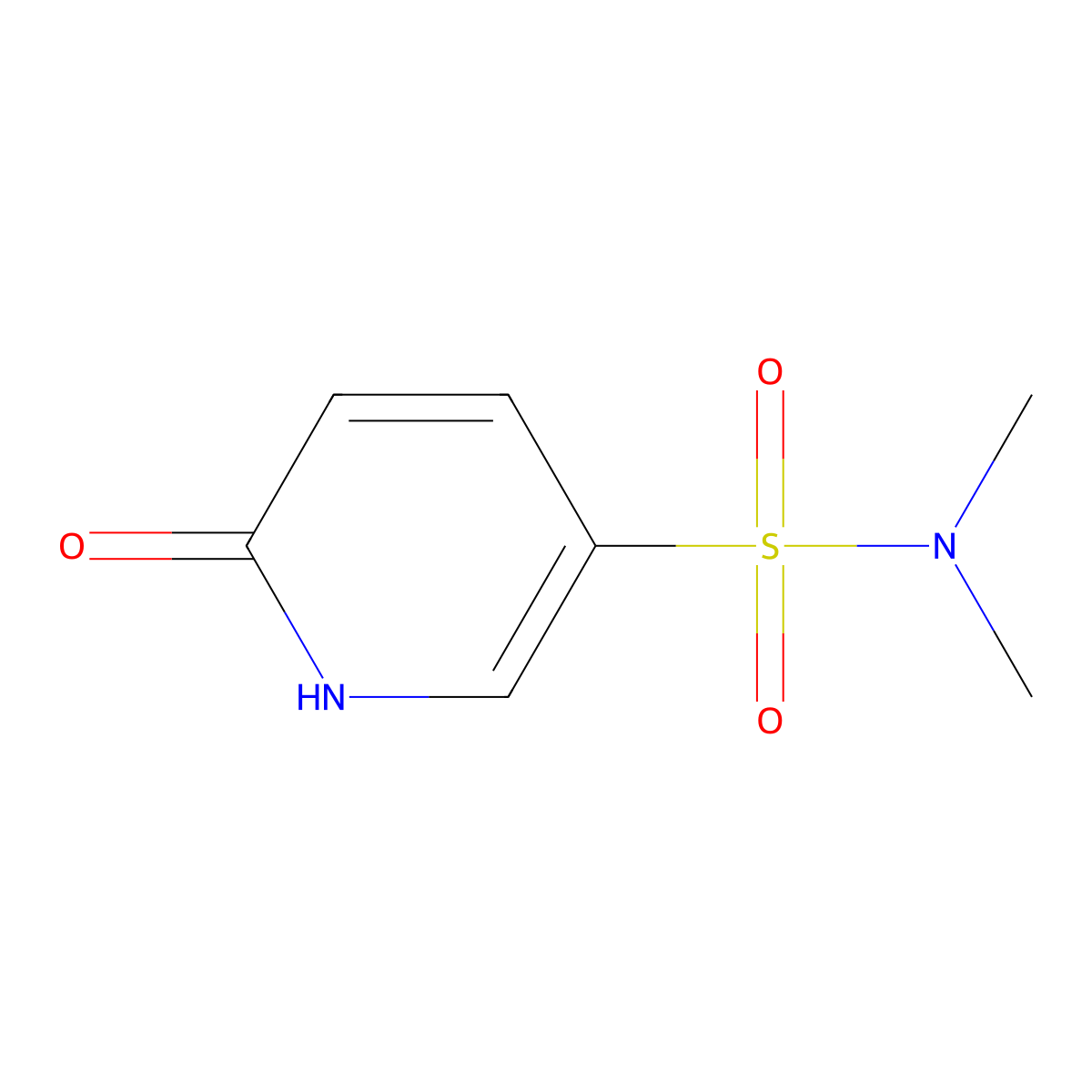 N,N-dimethyl-6-oxo-1,6-dihydropyridine-3-sulfonamide molecular structure, CAS 627836-85-5
