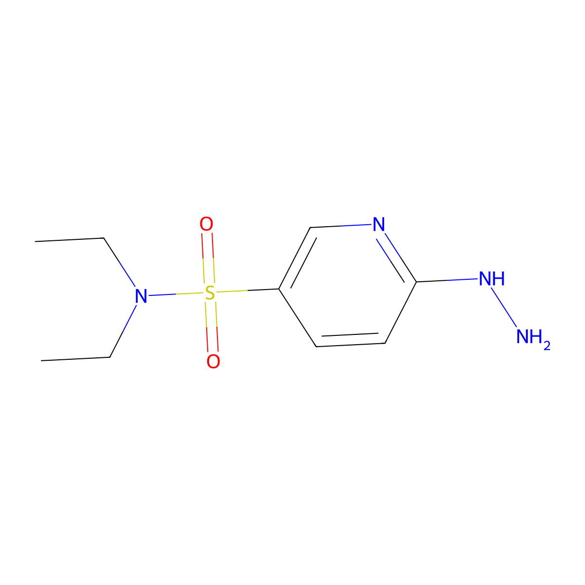 N,N-diethyl-6-hydrazinylpyridine-3-sulfonamide molecular structure, CAS 627837-60-9