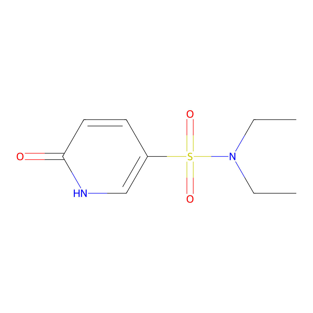 N,N-diethyl-6-oxo-1,6-dihydropyridine-3-sulfonamide molecular structure, CAS 627837-64-3