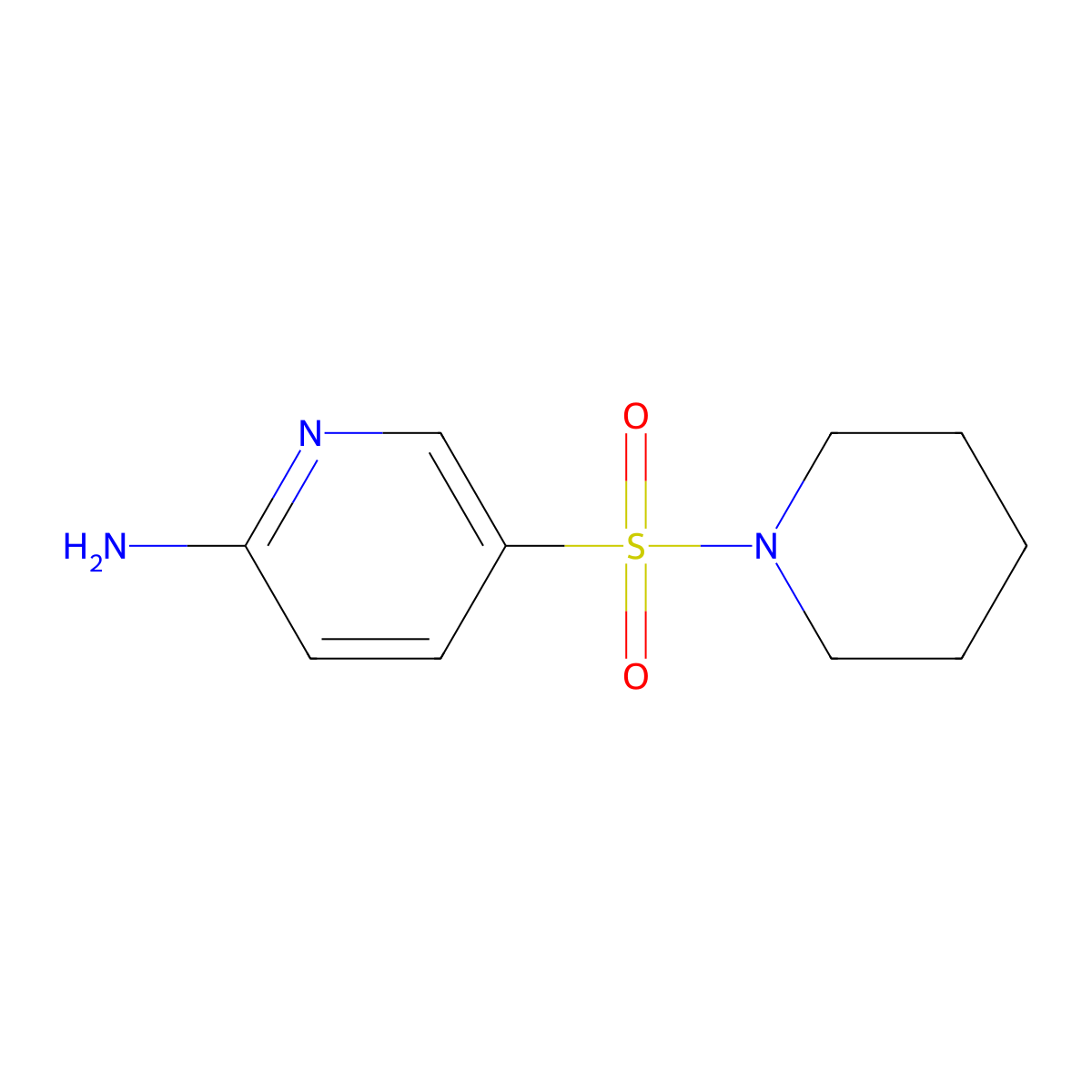 5-(Piperidine-1-sulfonyl)pyridin-2-amine molecular structure, CAS 627839-20-7