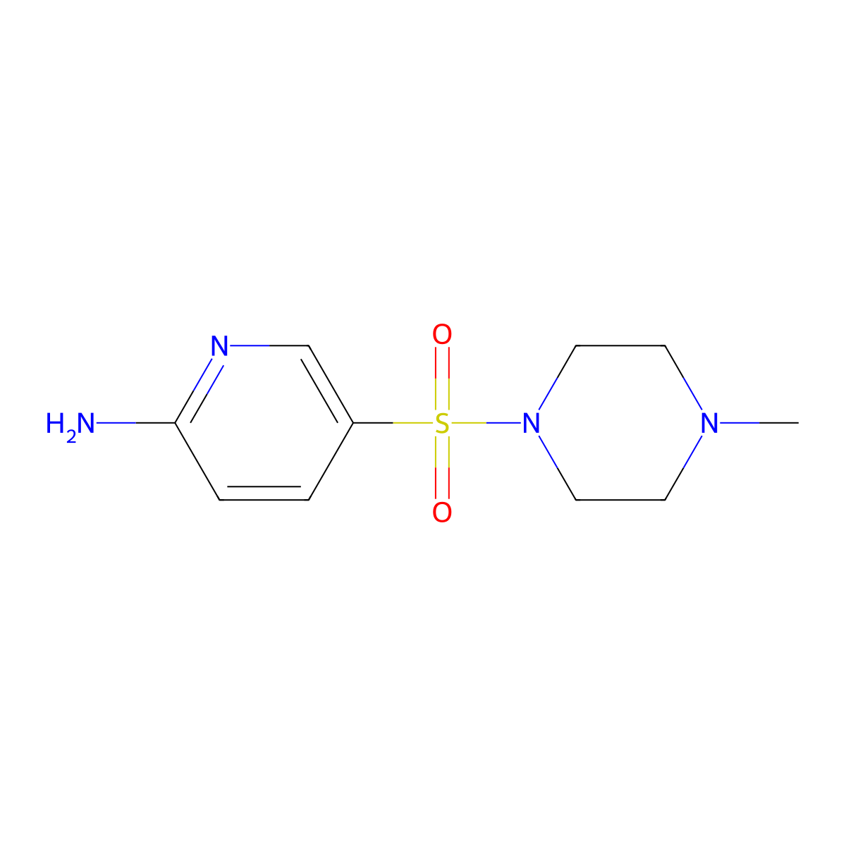 5-[(4-Methylpiperazinyl)sulfonyl]-2-pyridylamine molecular structure, CAS 627839-29-6