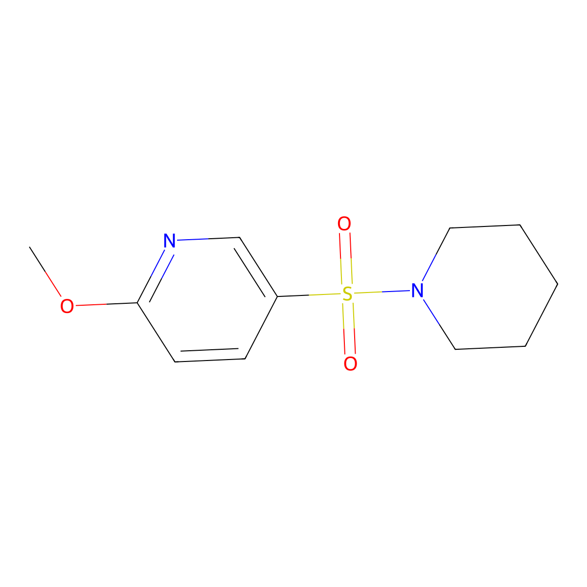 2-Methoxy-5-(piperidin-1-ylsulfonyl)pyridine molecular structure, CAS 627839-91-2