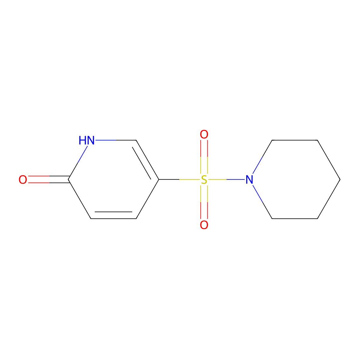 5-(Piperidine-1-sulfonyl)-1,2-dihydropyridin-2-one molecular structure, CAS 627839-96-7
