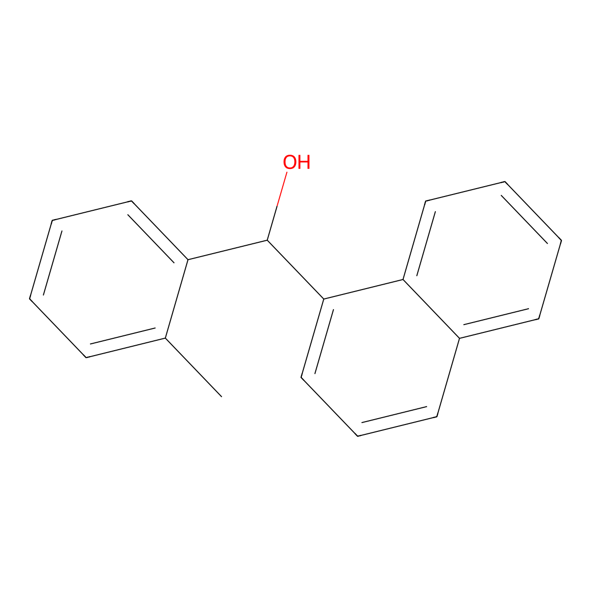 (2-Methylphenyl)(naphthalen-1-YL)methanol molecular structure, CAS 62784-64-9