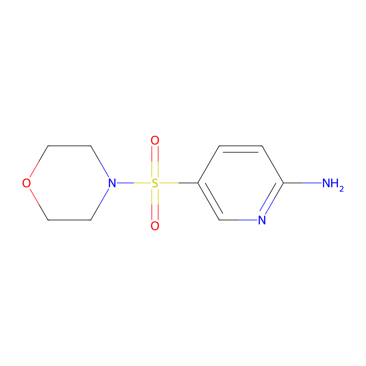 5-(Morpholine-4-sulfonyl)pyridin-2-amine molecular structure, CAS 627840-82-8