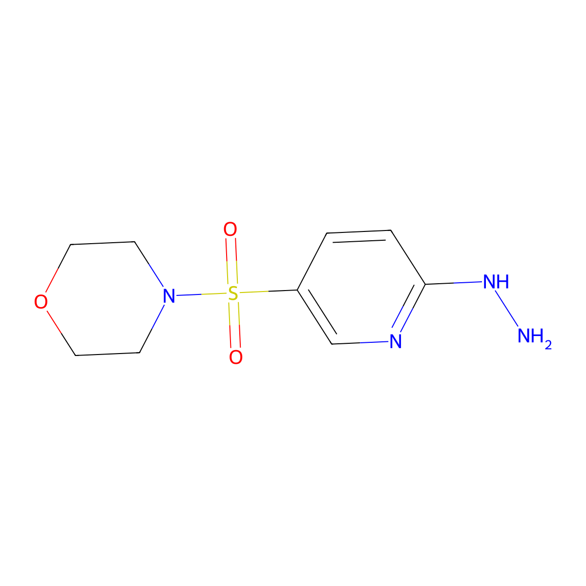 4-((6-Hydrazinylpyridin-3-yl)sulfonyl)morpholine molecular structure, CAS 627841-48-9