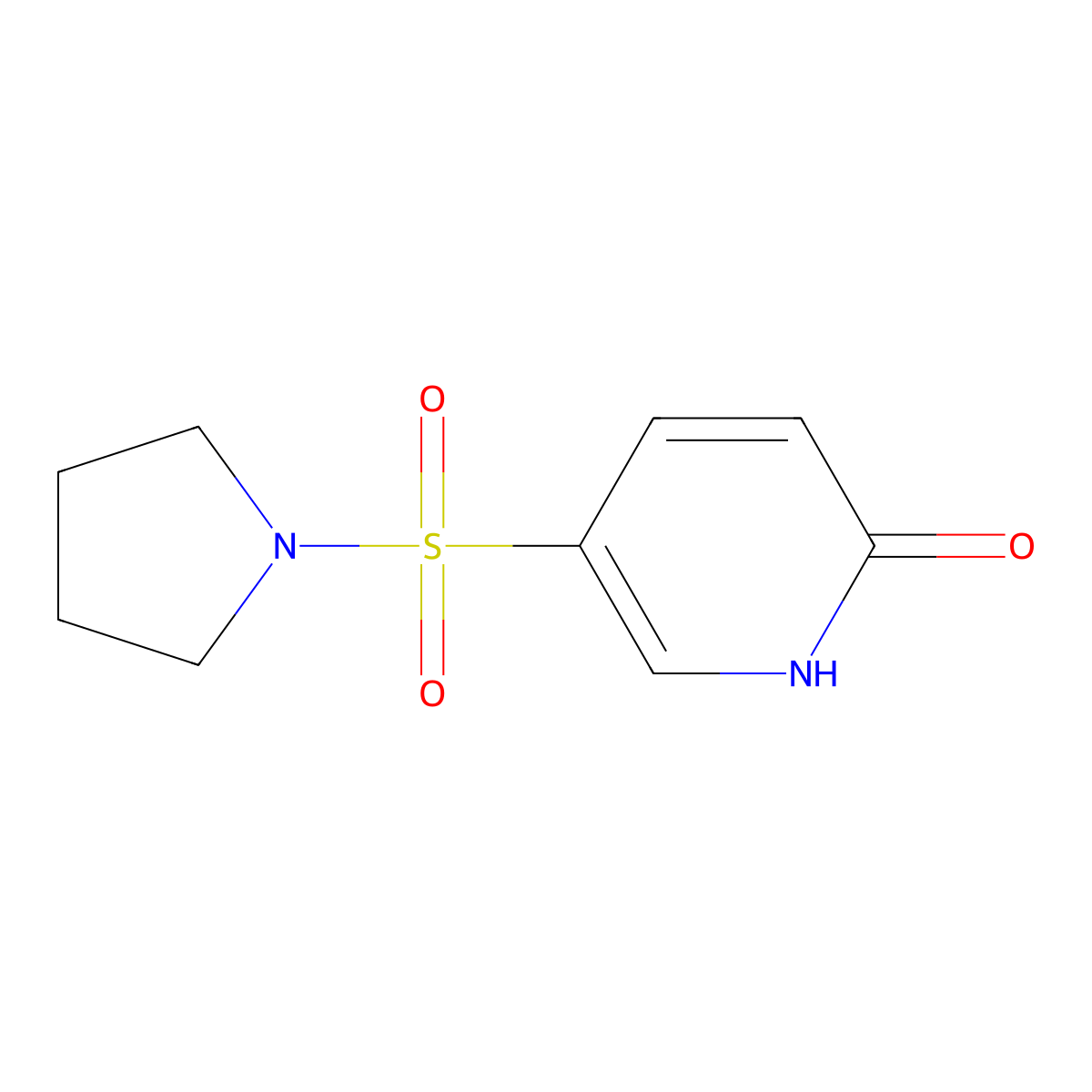 5-(Pyrrolidine-1-sulfonyl)-1,2-dihydropyridin-2-one molecular structure, CAS 627843-18-9