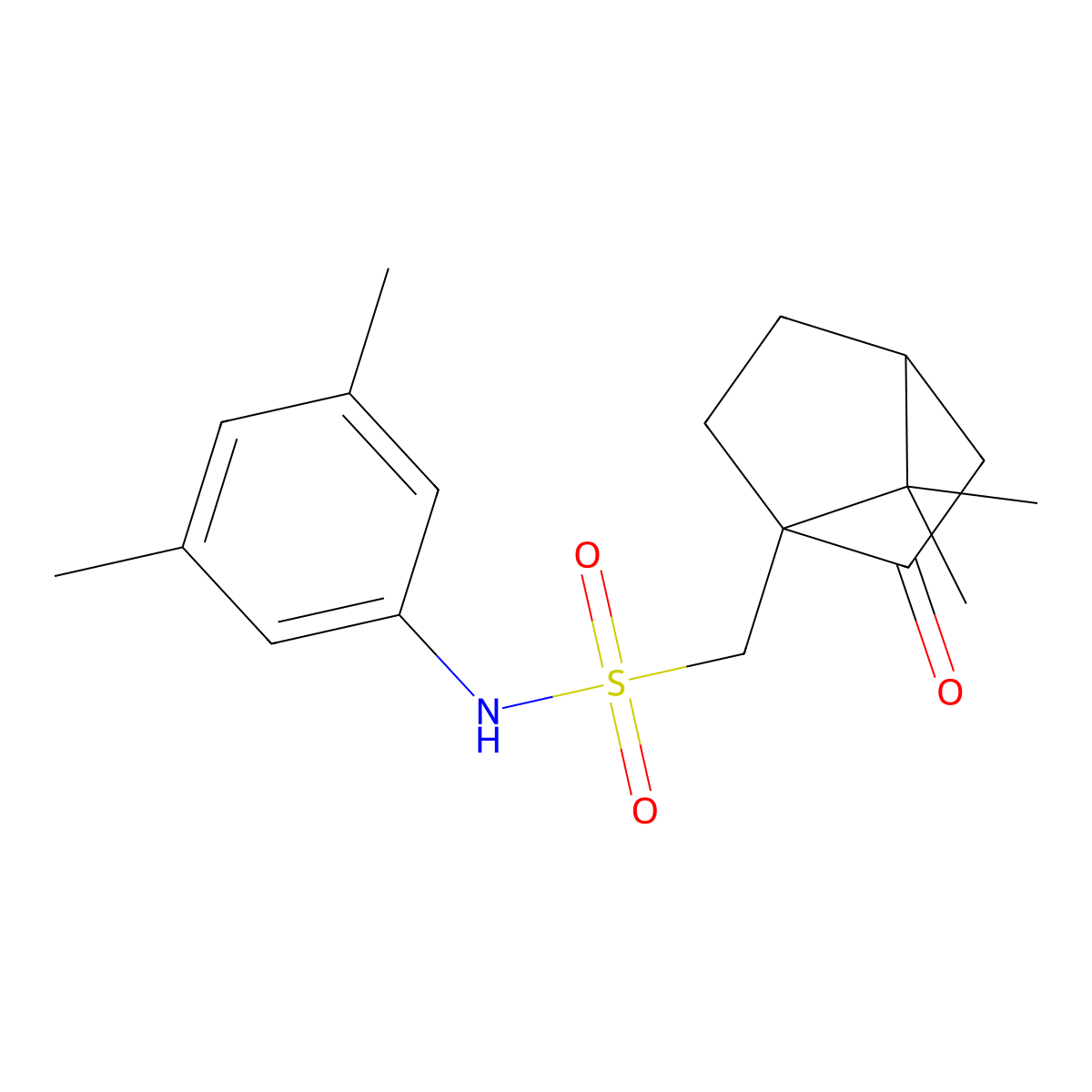 1-(7,7-dimethyl-2-oxobicyclo[2.2.1]heptan-1-yl)-N-(3,5-dimethylphenyl)methanesulfonamide molecular structure, CAS 627844-47-7