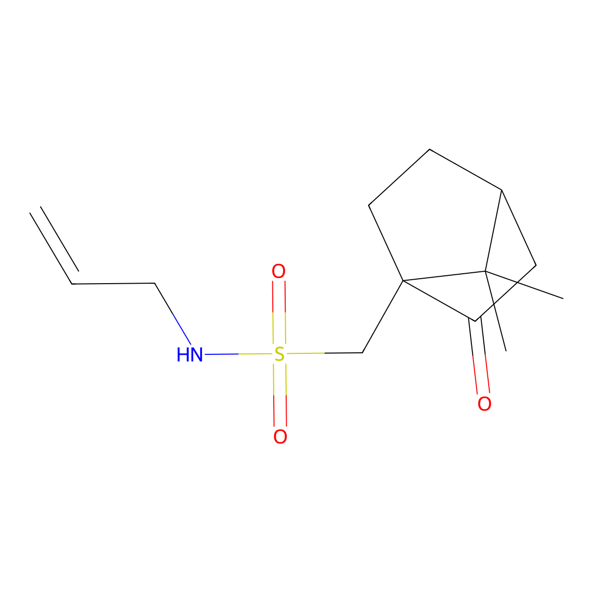 N-allyl(7,7-dimethyl-2-oxobicyclo[2.2.1]hept-1-yl)methanesulfonamide molecular structure, CAS 627844-65-9