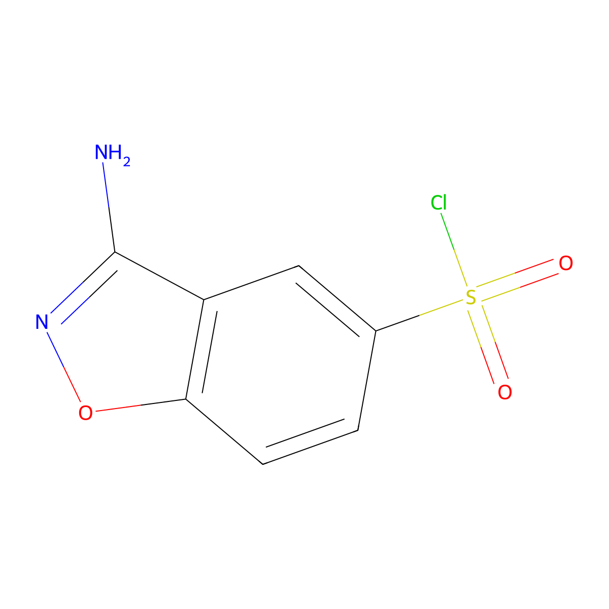 3-Amino-1,2-benzoxazole-5-sulfonyl chloride molecular structure, CAS 627869-92-5