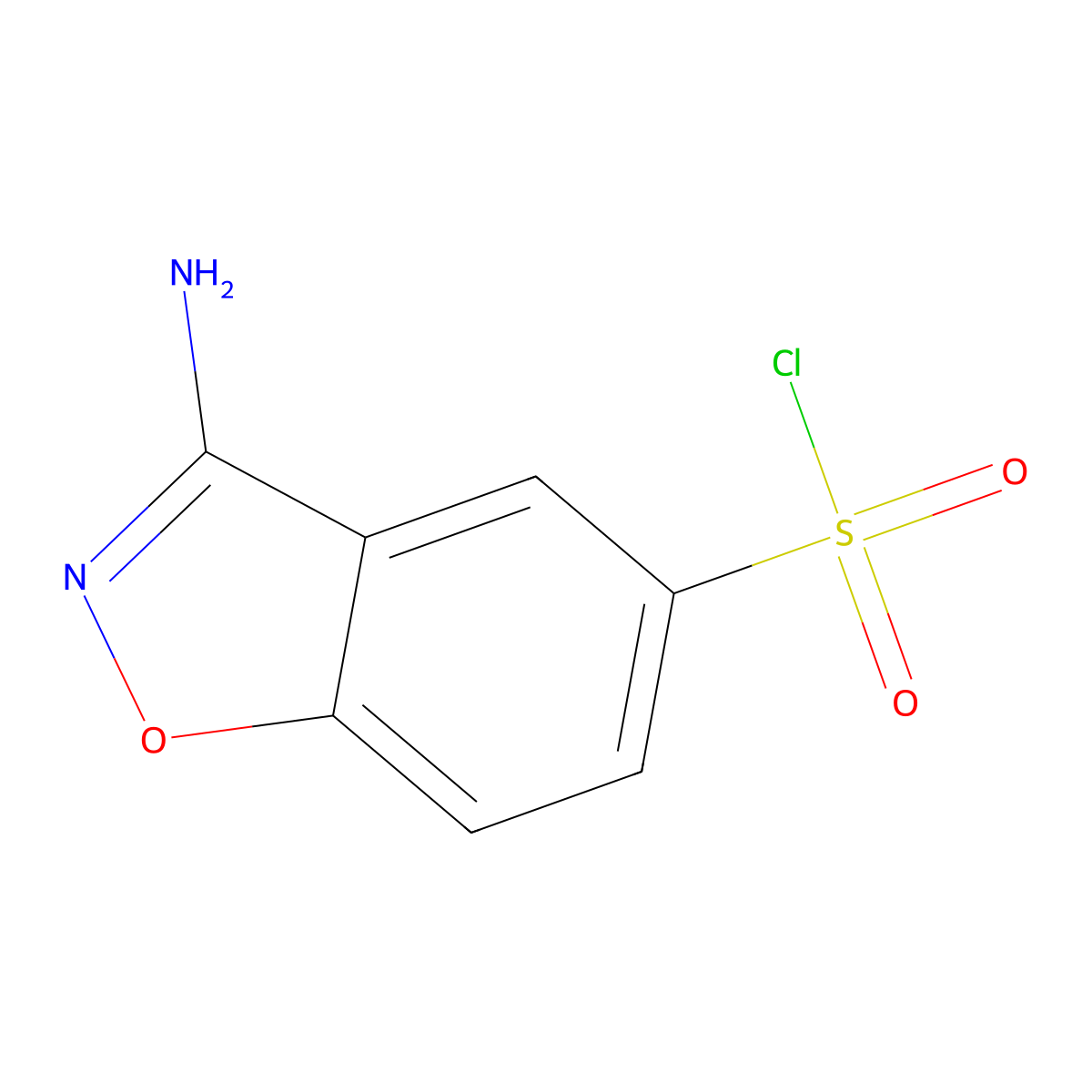 3-Amino-1,2-benzoxazole-5-sulfonyl chloride molecular structure, CAS 627869-92-5