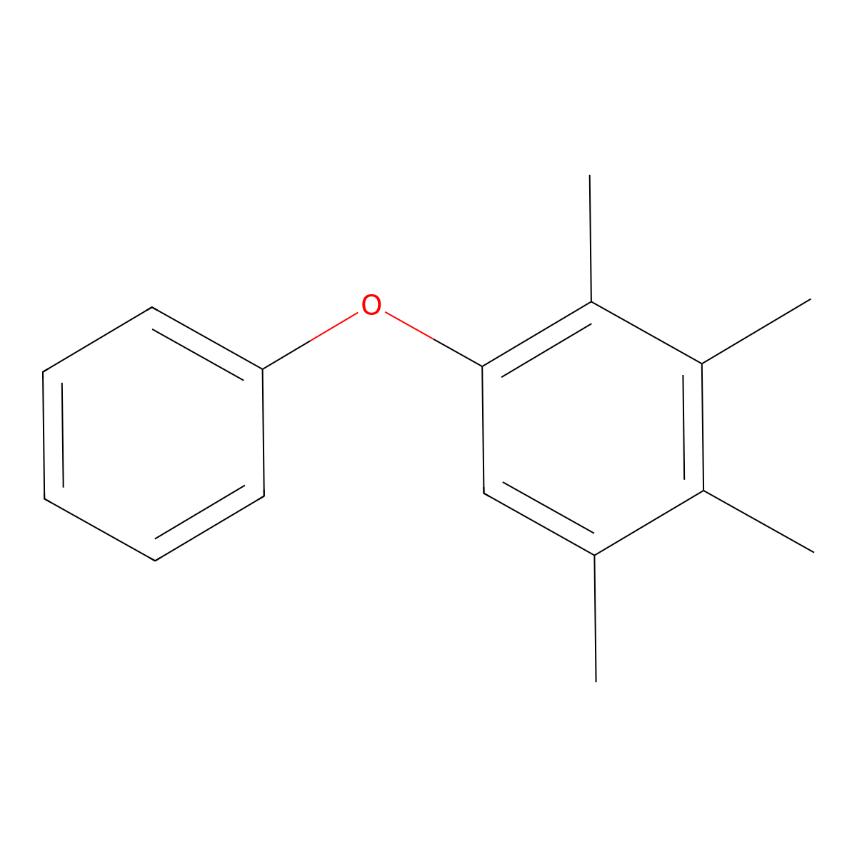 1,2,3,4-Tetramethyl-5-phenoxybenzene molecular structure, CAS 62787-16-0