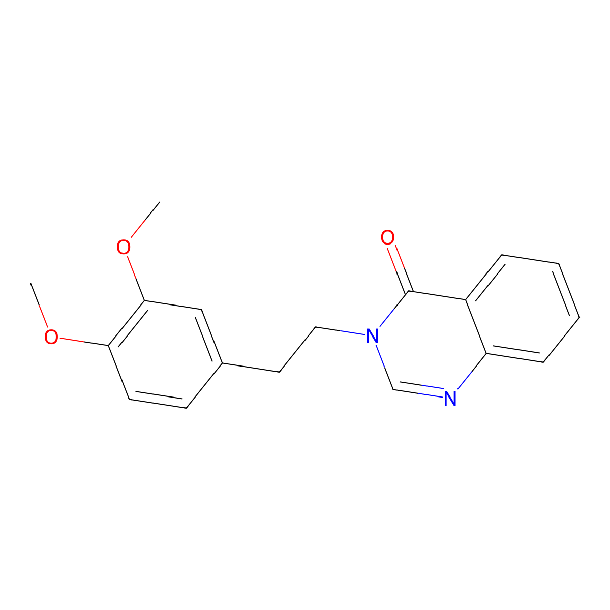 3-[2-(3,4-Dimethoxyphenyl)ethyl]quinazolin-4-one molecular structure, CAS 62787-40-0