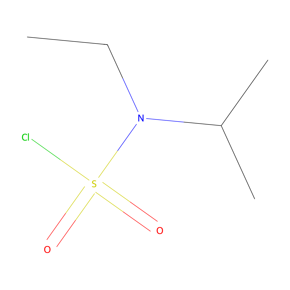 N-ethyl-N-(propan-2-yl)sulfamoyl chloride molecular structure, CAS 627887-42-7