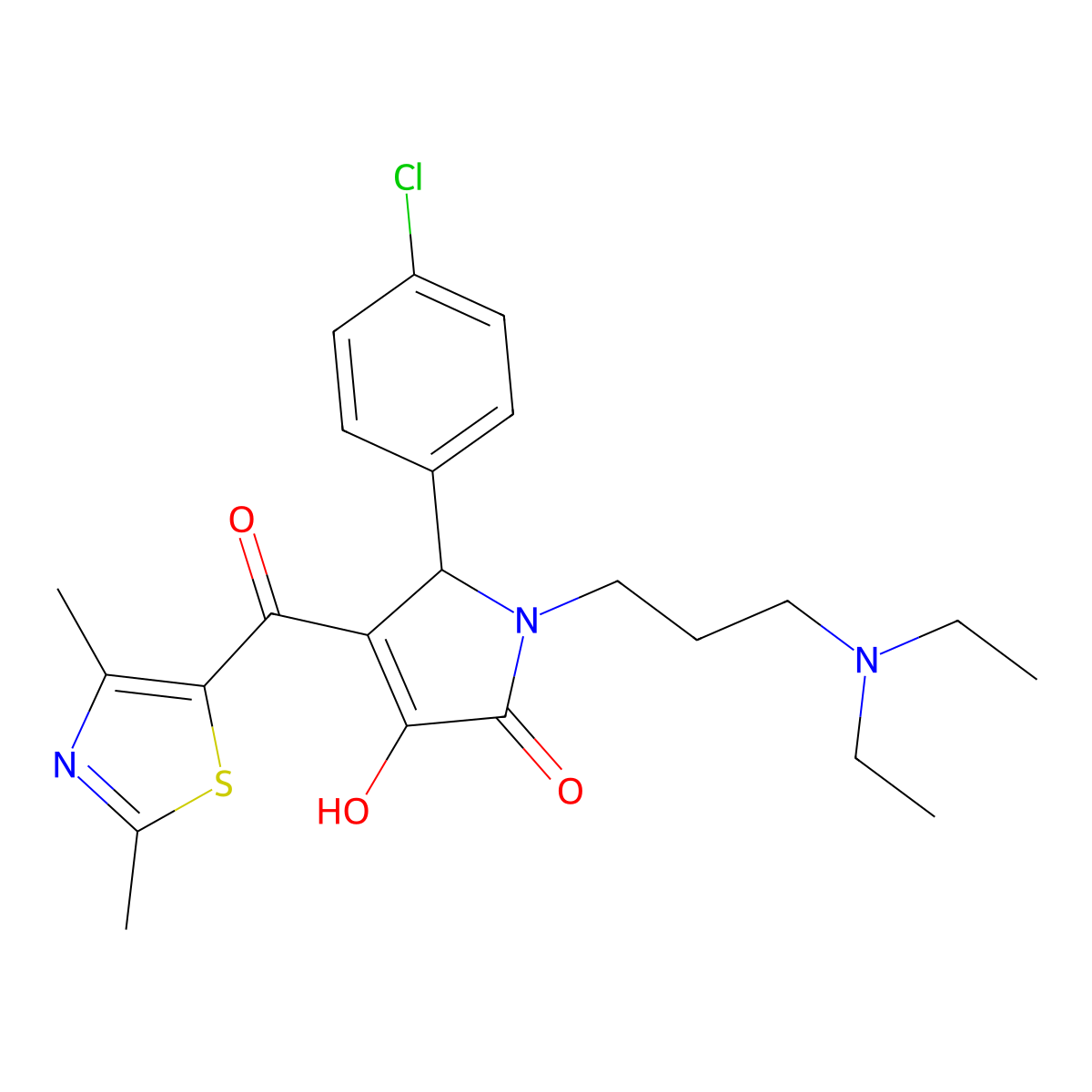 C23H28ClN3O3S molecular structure, CAS 627887-49-4