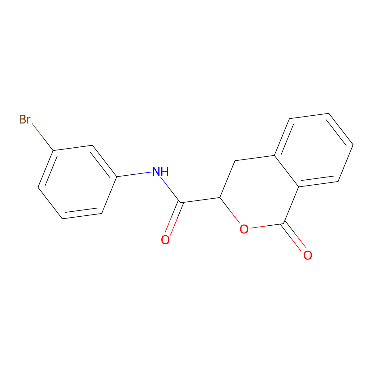 N-(3-bromophenyl)-1-oxo-3,4-dihydro-1H-isochromene-3-carboxamide molecular structure, CAS 627889-95-6