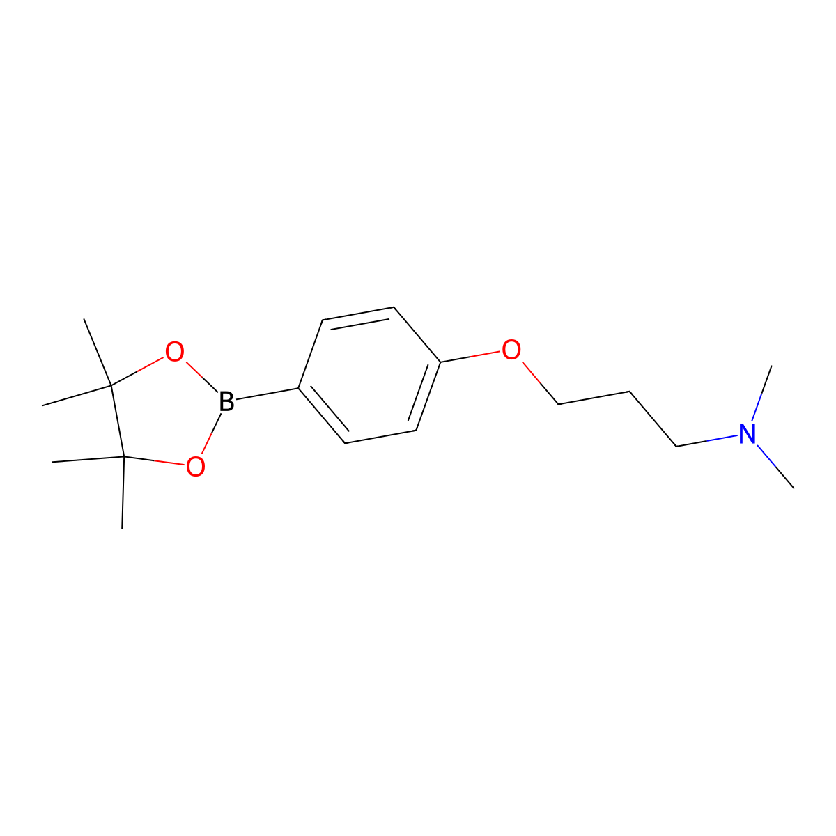 4-(3-(Dimethylamino)propoxy)benzeneboronic acid, pinacol ester molecular structure, CAS 627899-90-5