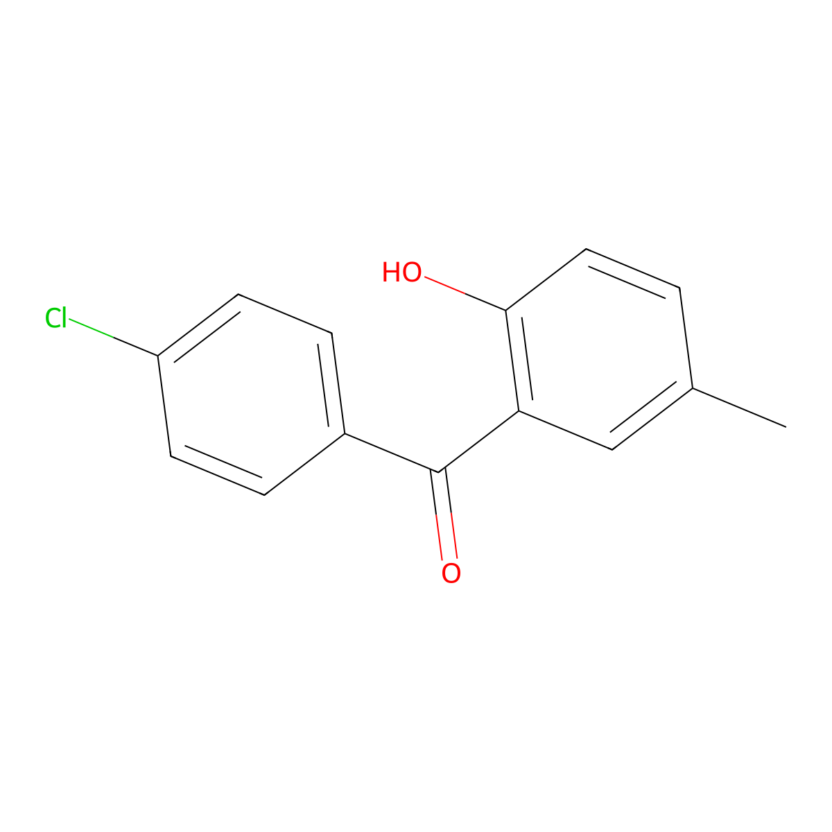 4'-Chloro-2-hydroxy-5-methylbenzophenone molecular structure, CAS 6279-05-6