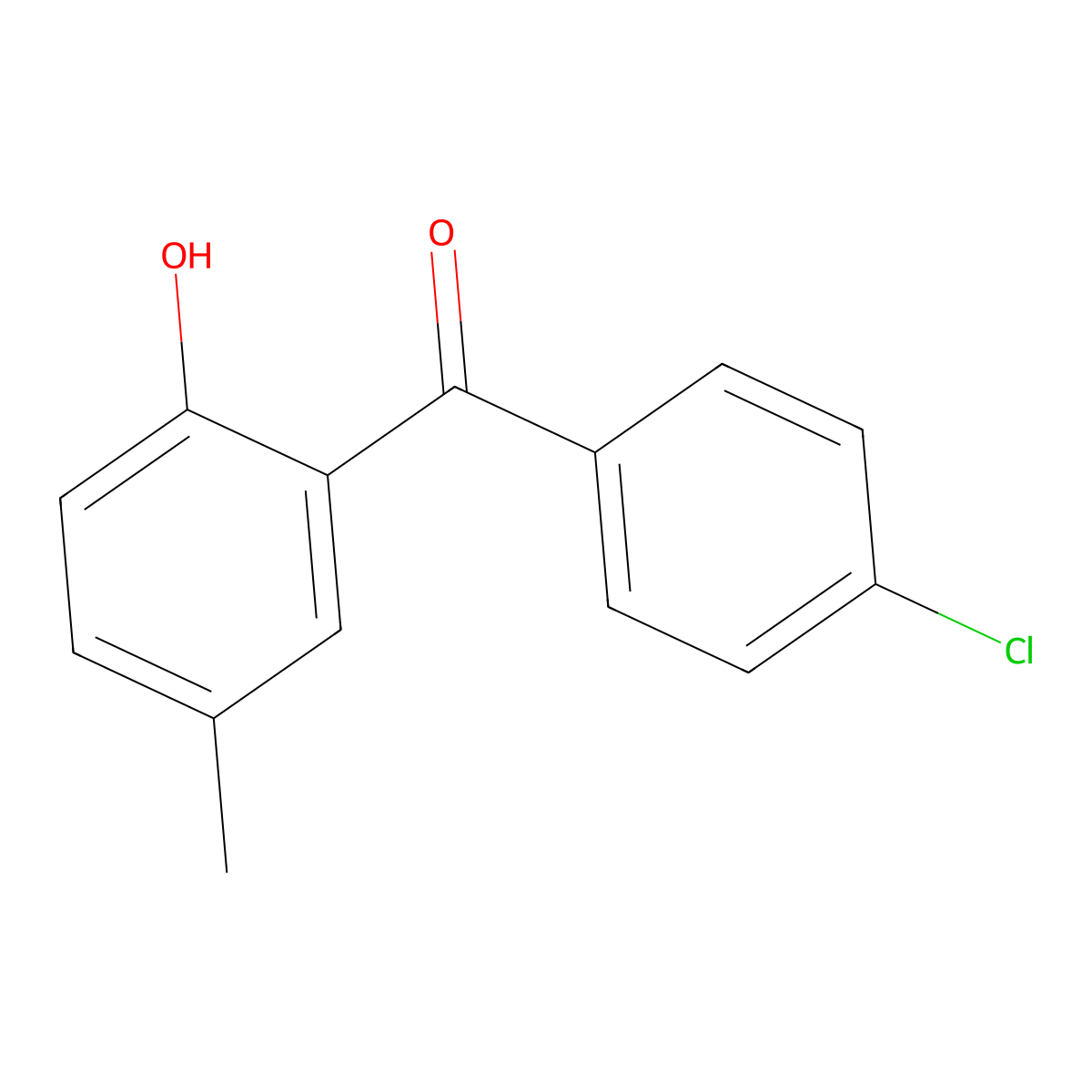 4'-Chloro-2-hydroxy-5-methylbenzophenone molecular structure, CAS 6279-05-6