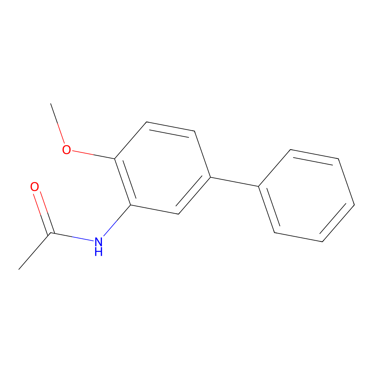 n-(4-Methoxybiphenyl-3-yl)acetamide molecular structure, CAS 6279-48-7
