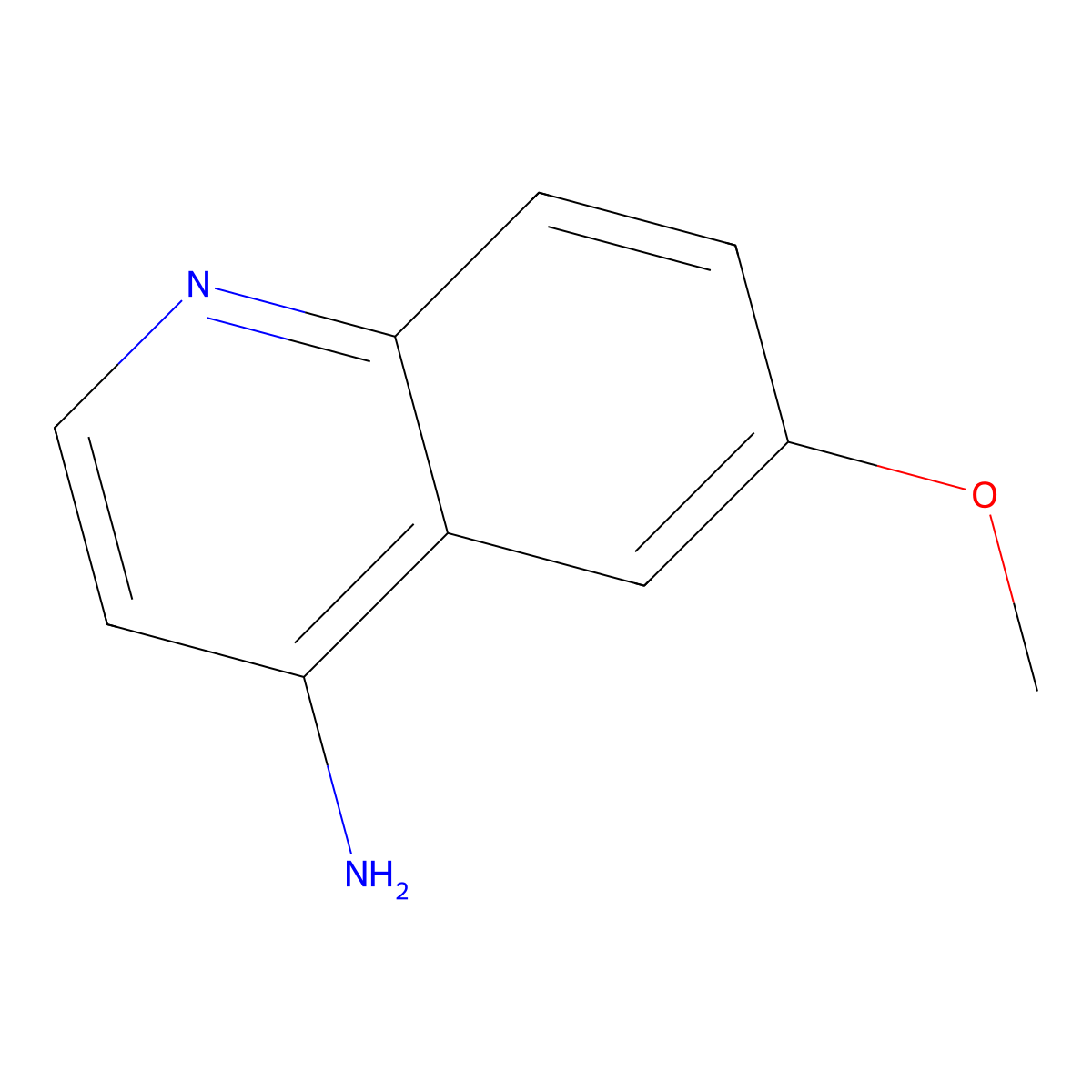 4-Amino-6-methoxyquinoline molecular structure, CAS 6279-51-2
