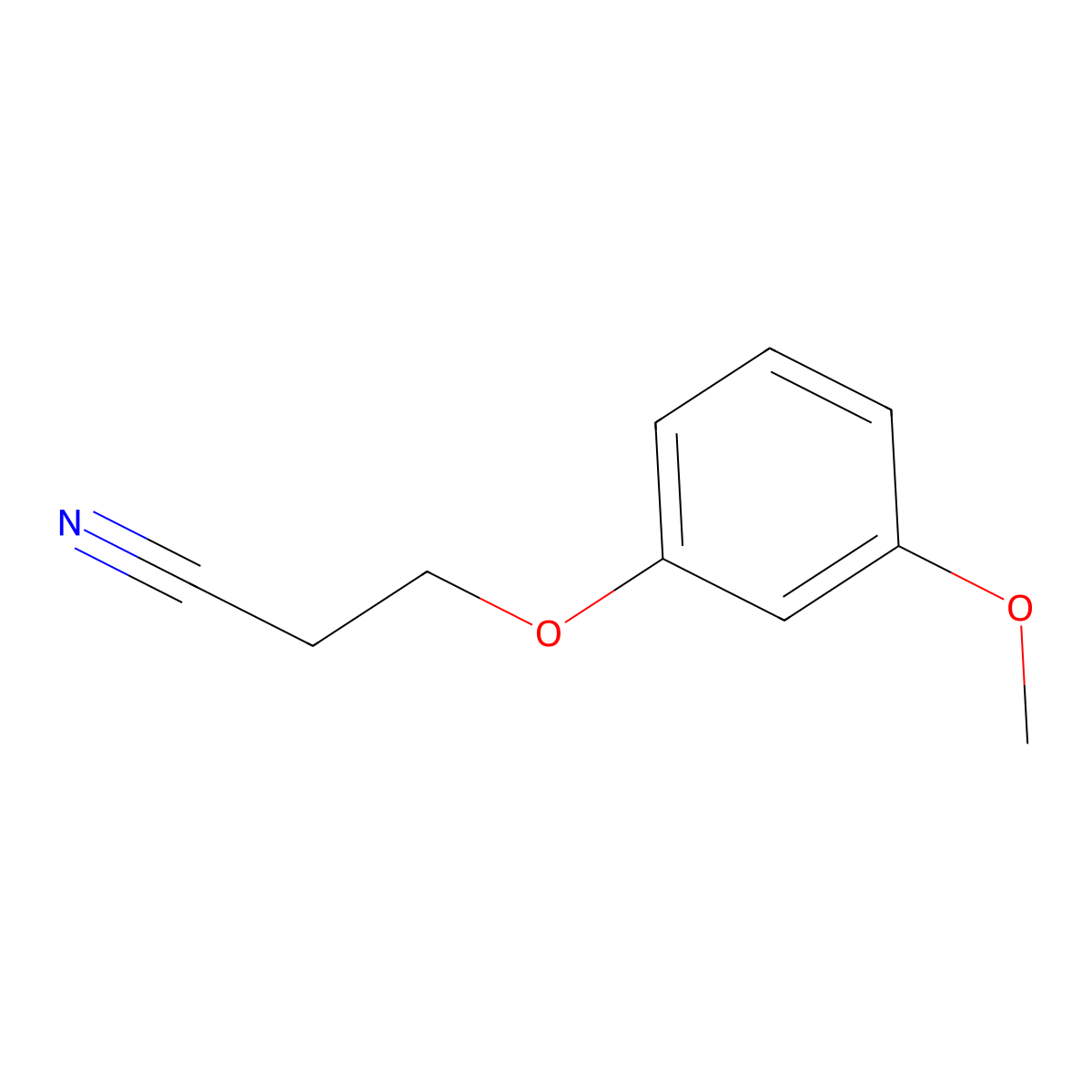 3-(3-Methoxyphenoxy)propanenitrile molecular structure, CAS 6279-84-1