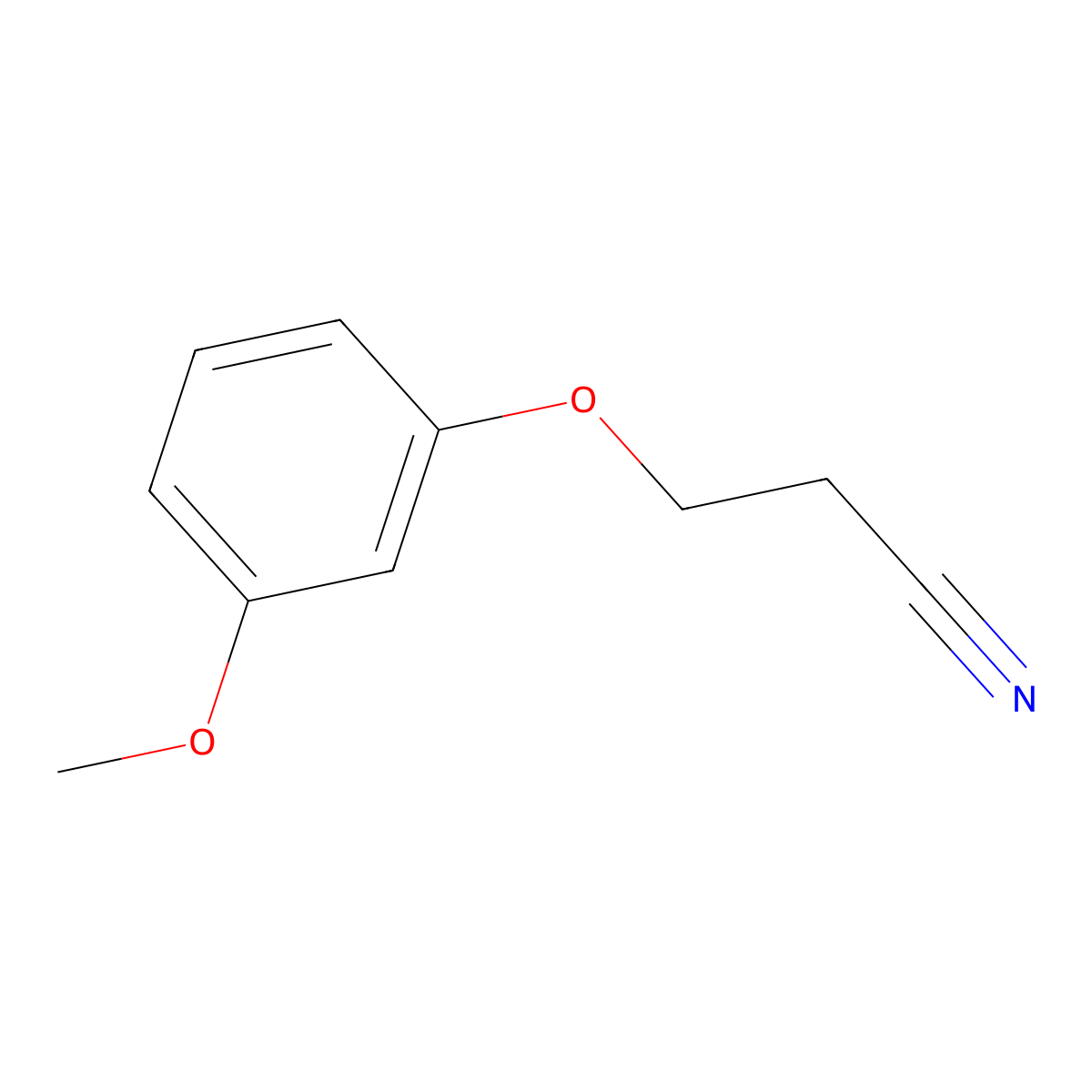 3-(3-Methoxyphenoxy)propanenitrile molecular structure, CAS 6279-84-1